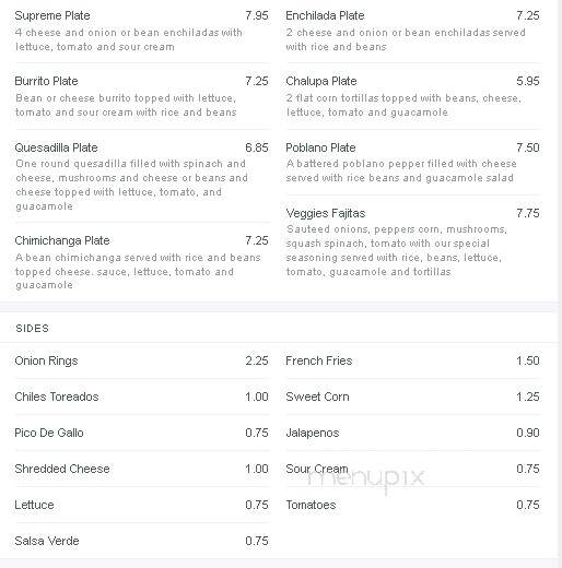 Rancho Grande Grill - Opp, AL menu_pic