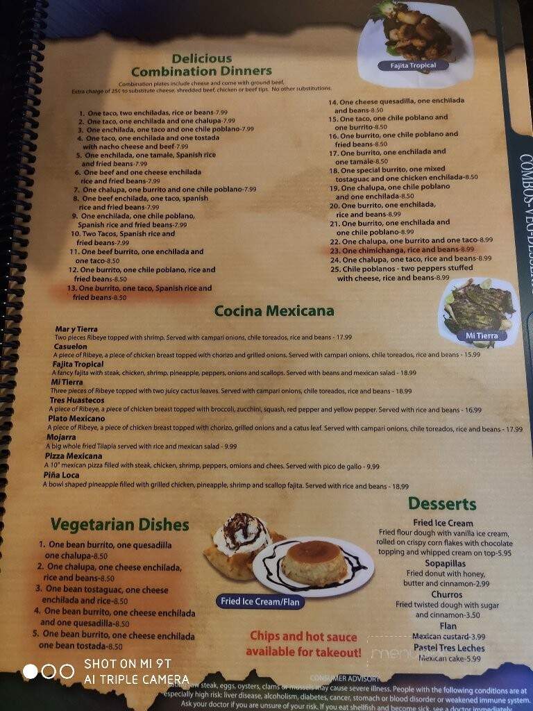 El Torero Mexicano - Winston Salem, NC menu_pic