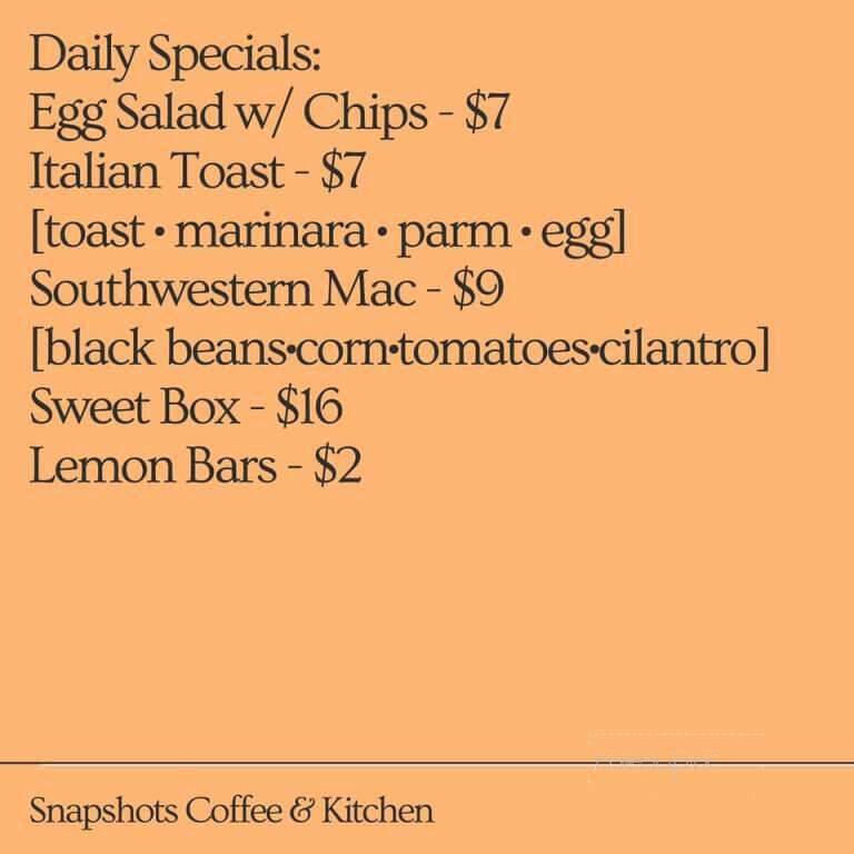 Snapshots Coffee & Kitchen - Newark, OH