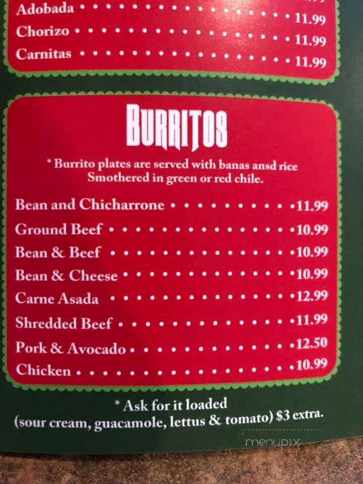 Garlic Onions Mexican Grill - Pueblo, CO menu_pic