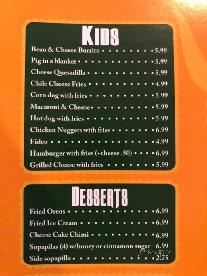 Garlic Onions Mexican Grill - Pueblo, CO menu_pic