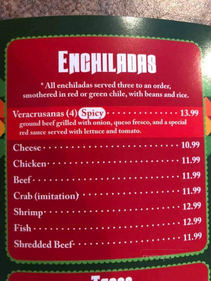 Garlic Onions Mexican Grill - Pueblo, CO menu_pic