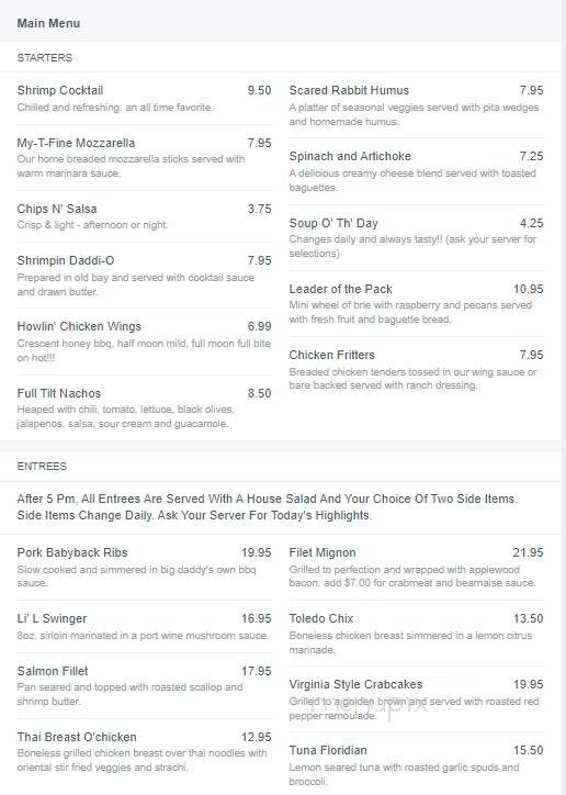 Big Daddy's Barbecue & Ribs - Richmond, VA menu_pic