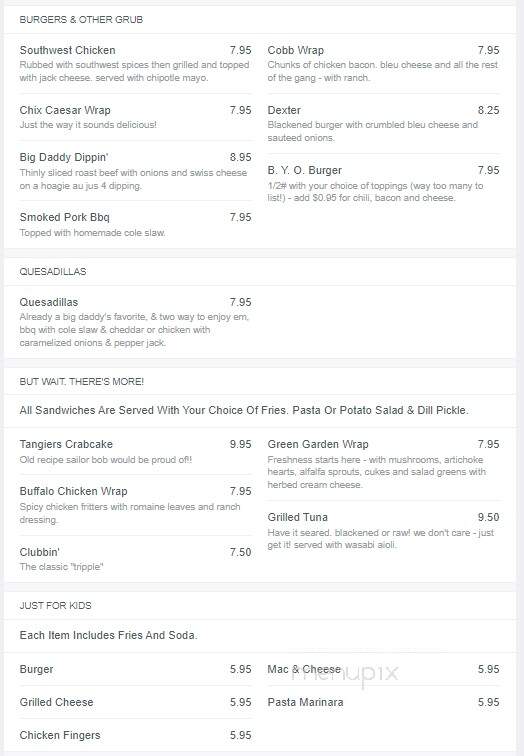 Big Daddy's Barbecue & Ribs - Richmond, VA menu_pic