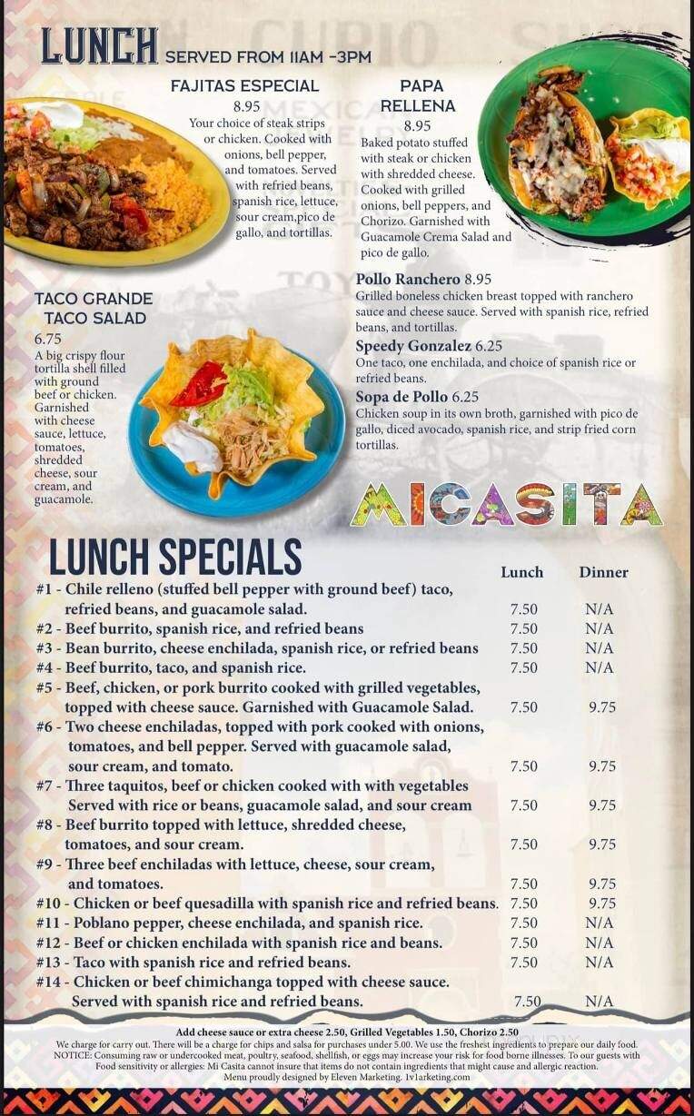 Mi Casita Southside - Southside, AL menu_pic