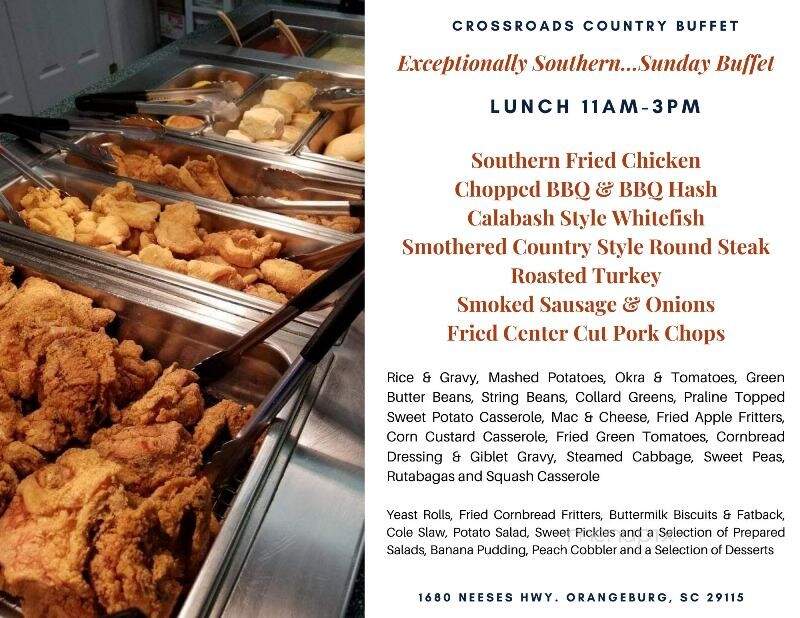 CrossRoads Country Buffet & Seafood - Orangeburg, SC menu_pic