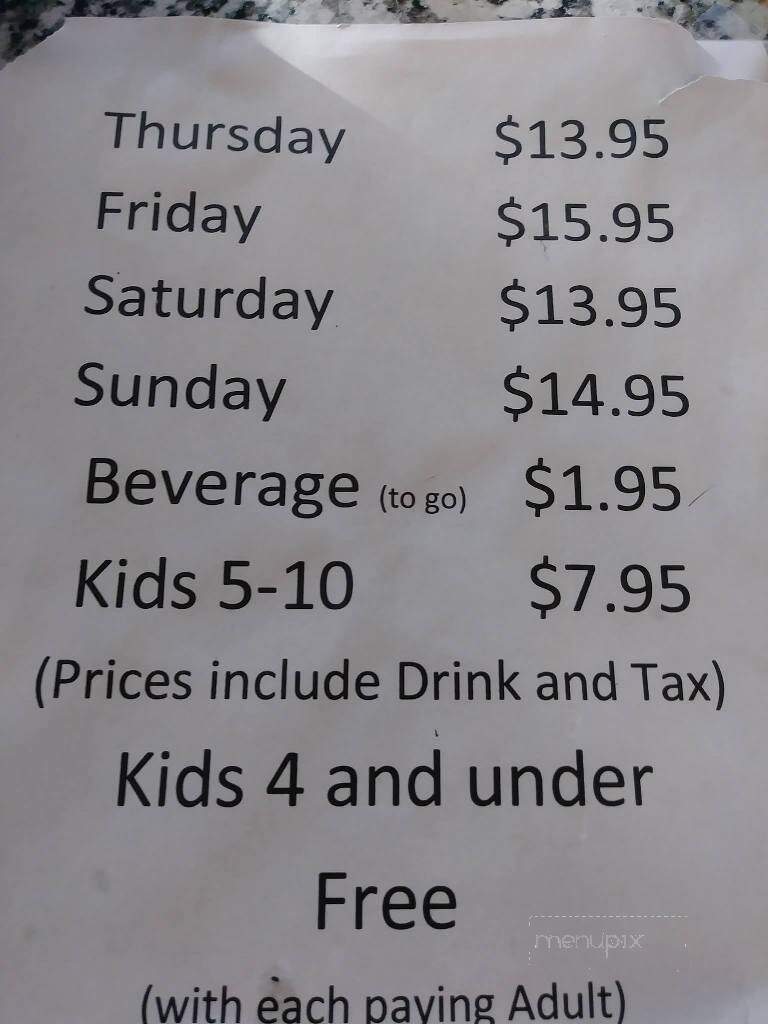 CrossRoads Country Buffet & Seafood - Orangeburg, SC menu_pic