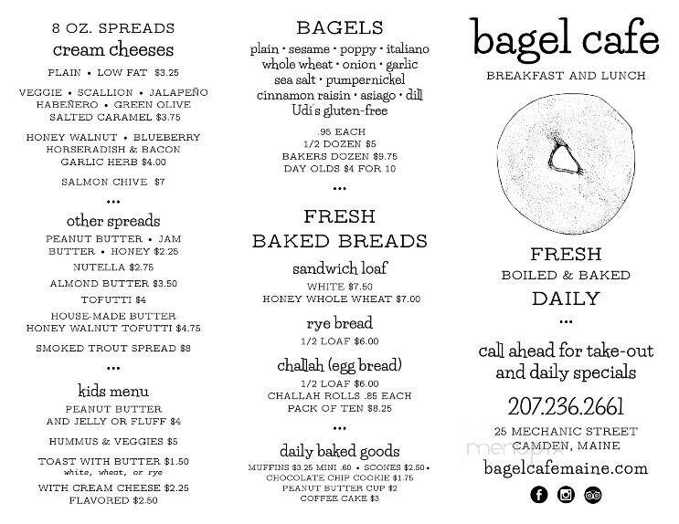 Camden Bagel Cafe - Camden, ME menu_pic