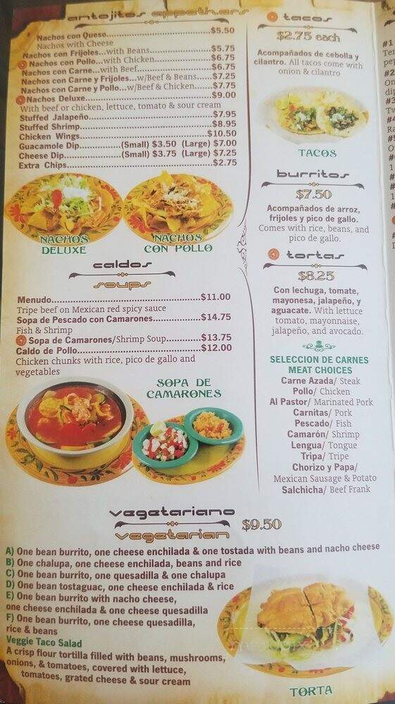 Don Chuy Taqueria - Cambridge, MD menu_pic