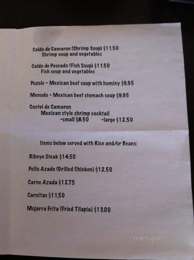 Don Chuy Taqueria - Cambridge, MD menu_pic