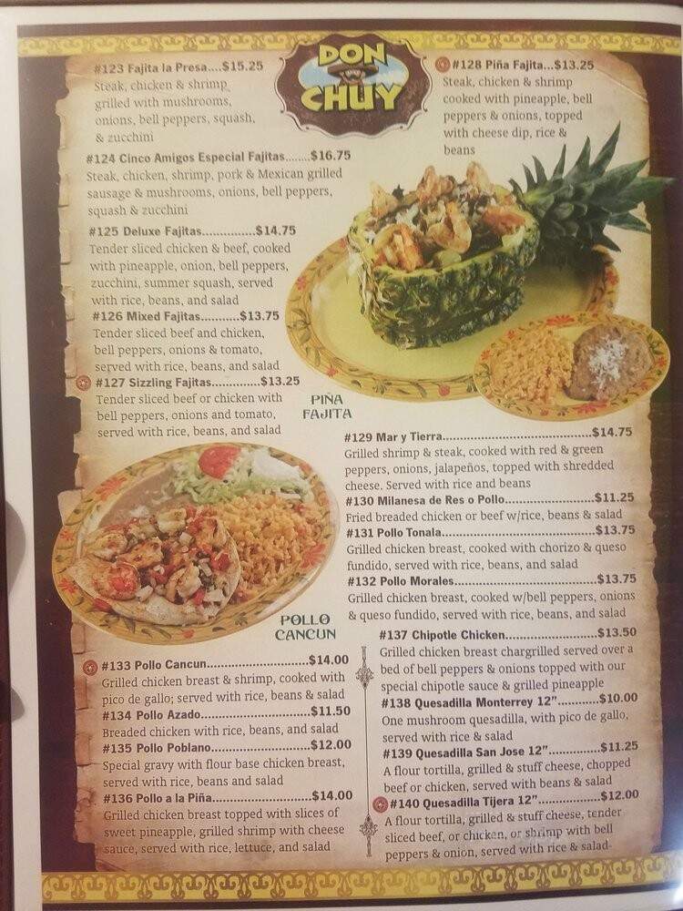 Don Chuy Taqueria - Cambridge, MD menu_pic