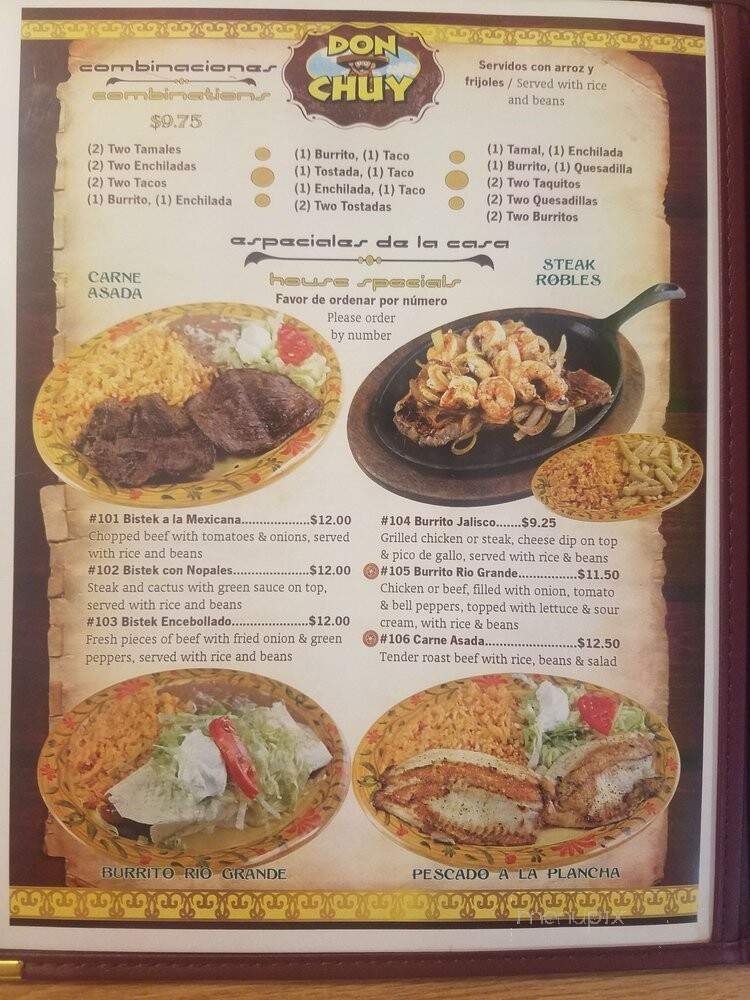 Don Chuy Taqueria - Cambridge, MD menu_pic