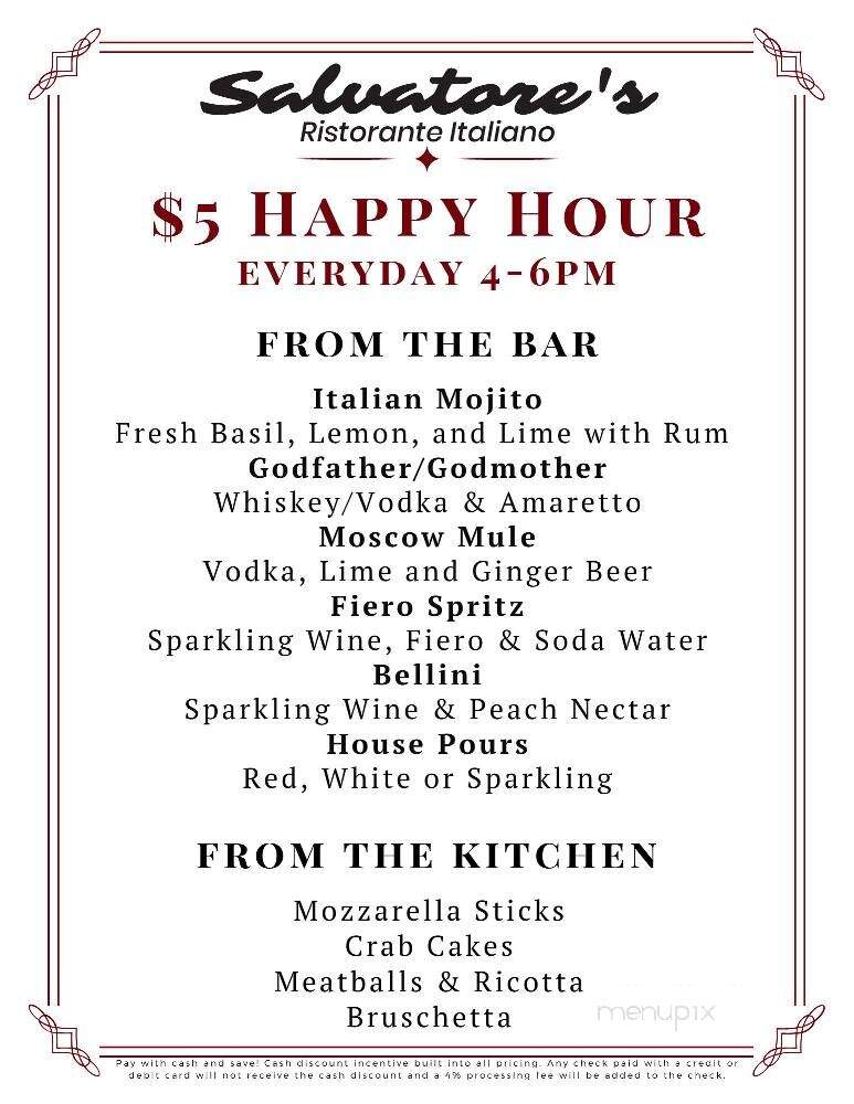 Salvatore's Ristorante - Vermilion, OH menu_pic