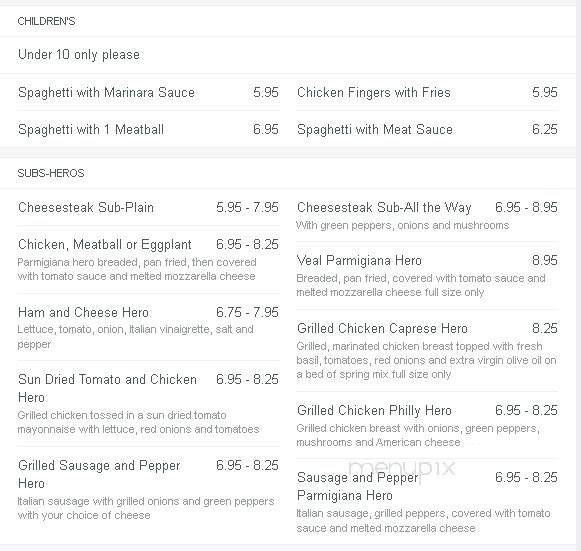 La Piazza - Raleigh, NC menu_pic