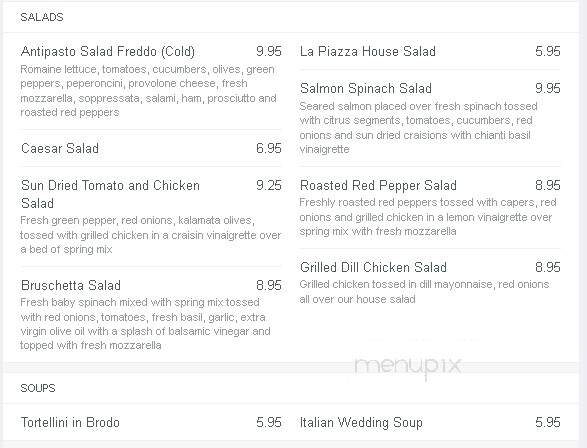 La Piazza - Raleigh, NC menu_pic