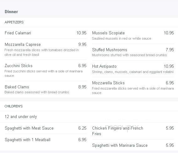 La Piazza - Raleigh, NC menu_pic