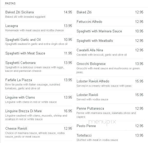 La Piazza - Raleigh, NC menu_pic