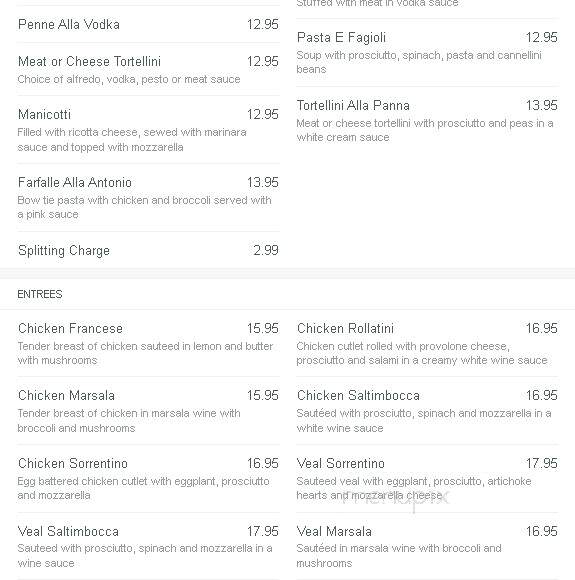 La Piazza - Raleigh, NC menu_pic