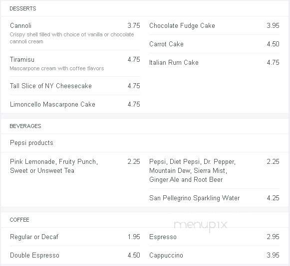 La Piazza - Raleigh, NC menu_pic