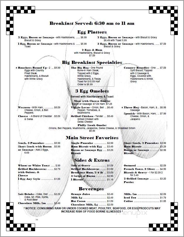 Main Street Grill - Lavaca, AR menu_pic