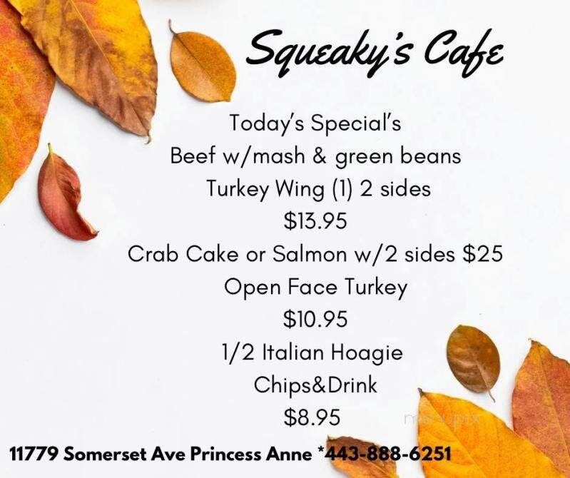 Squeaky's Cafe - Princess Anne, MD