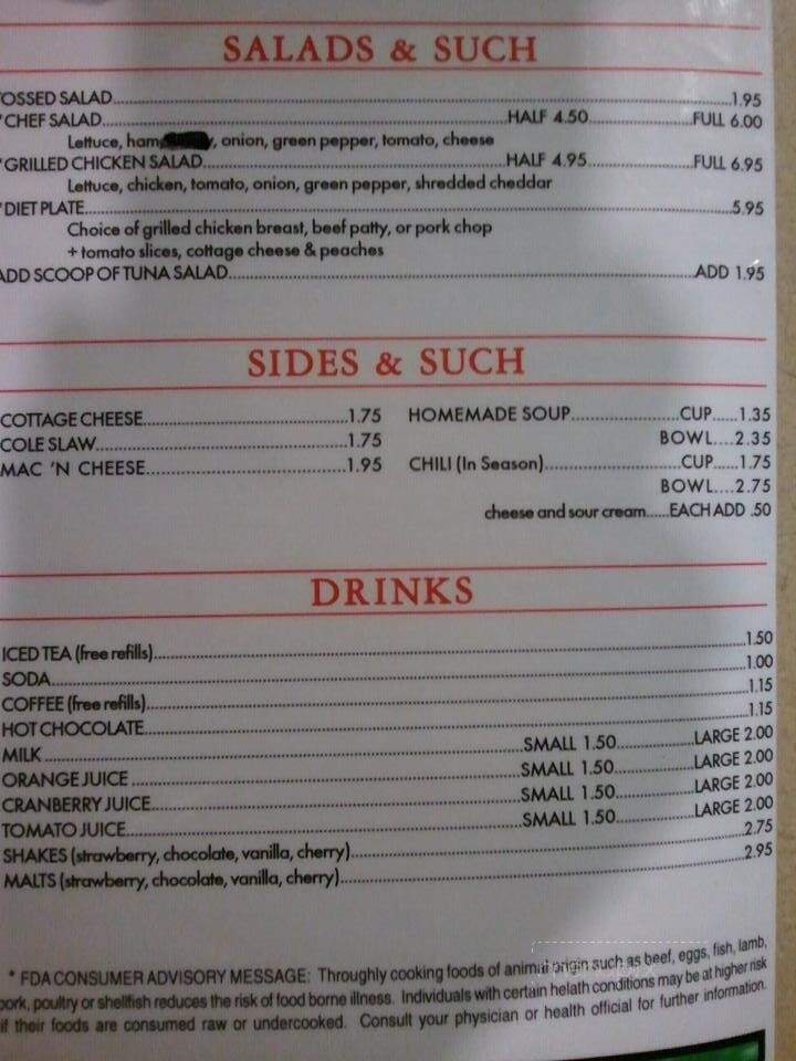 Deb's Squeeze Inn - Milton, WI menu_pic