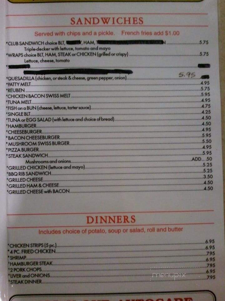 Deb's Squeeze Inn - Milton, WI menu_pic