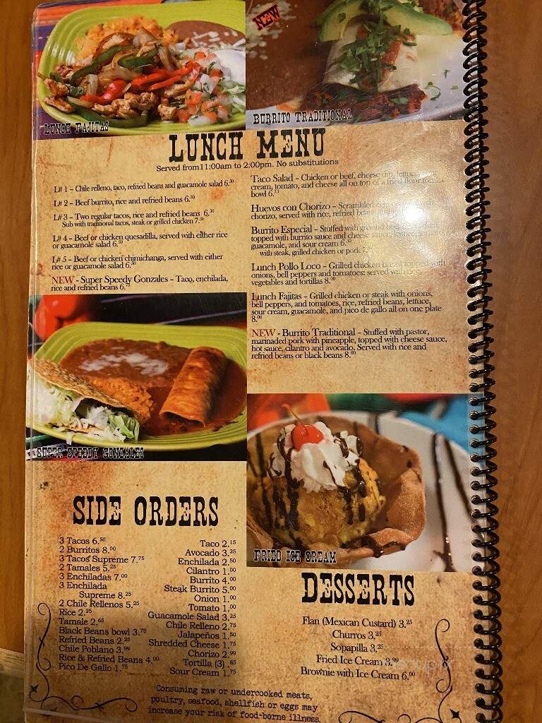 Los Cowboys II Mexican Restaurant - Buchanan, GA menu_pic