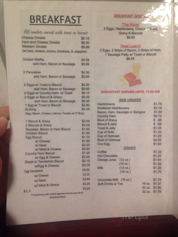 Handee Burger - Kingston, TN menu_pic