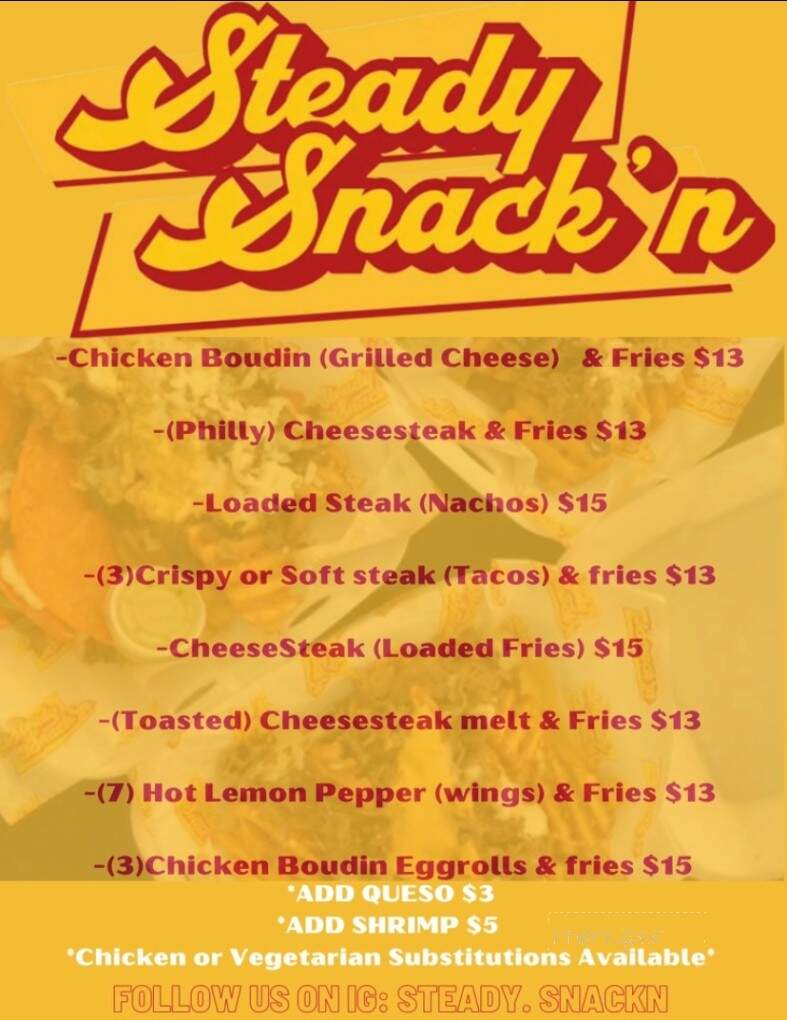 Steady Snack'n - Houston, TX menu_pic