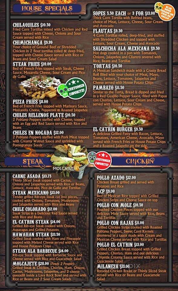 El Catrin Mexican Grill - Middleburg, FL menu_pic