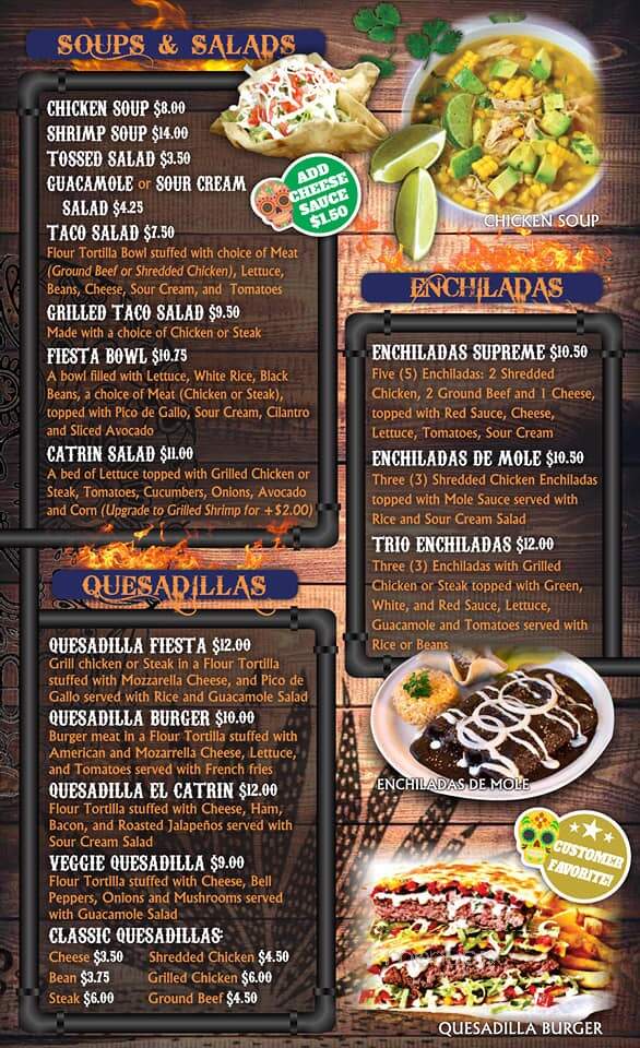 El Catrin Mexican Grill - Middleburg, FL menu_pic