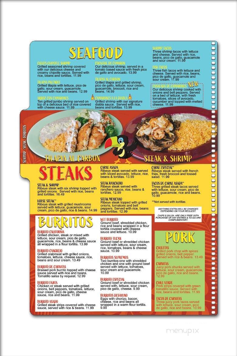 El Tucan - Owensboro, KY menu_pic