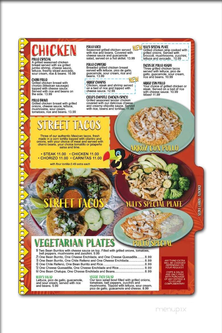 El Tucan - Owensboro, KY menu_pic
