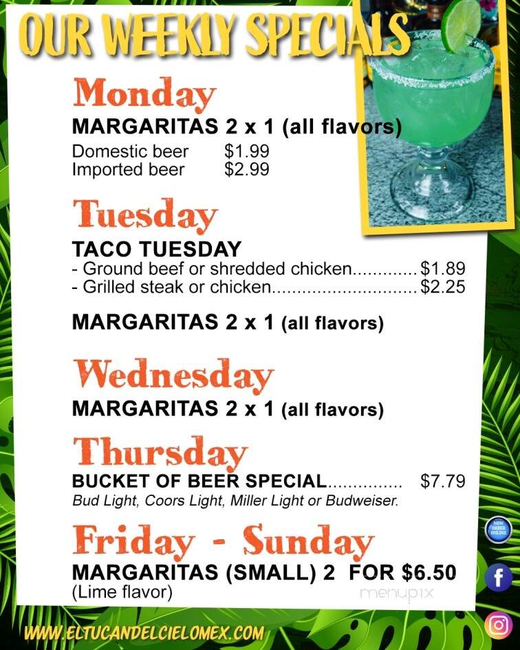 El Tucan - Owensboro, KY menu_pic