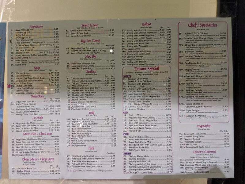 China Sky - Lauderhill, FL menu_pic