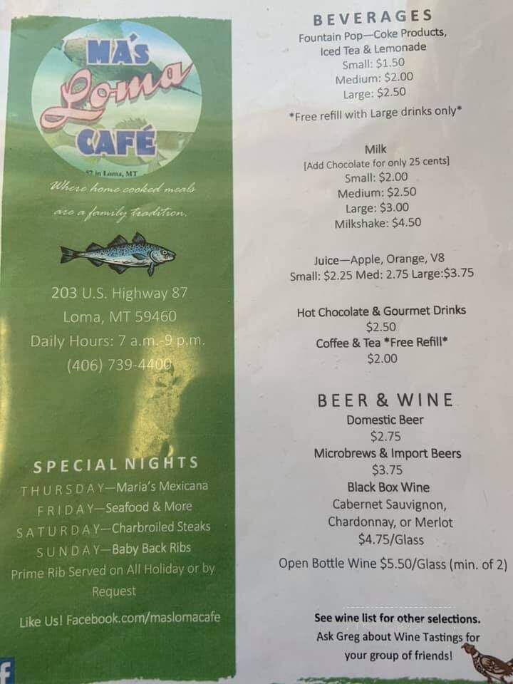 Ma's Loma Cafe - Loma, MT