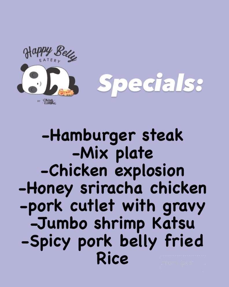 Happy Belly Eatery - Honolulu, HI menu_pic