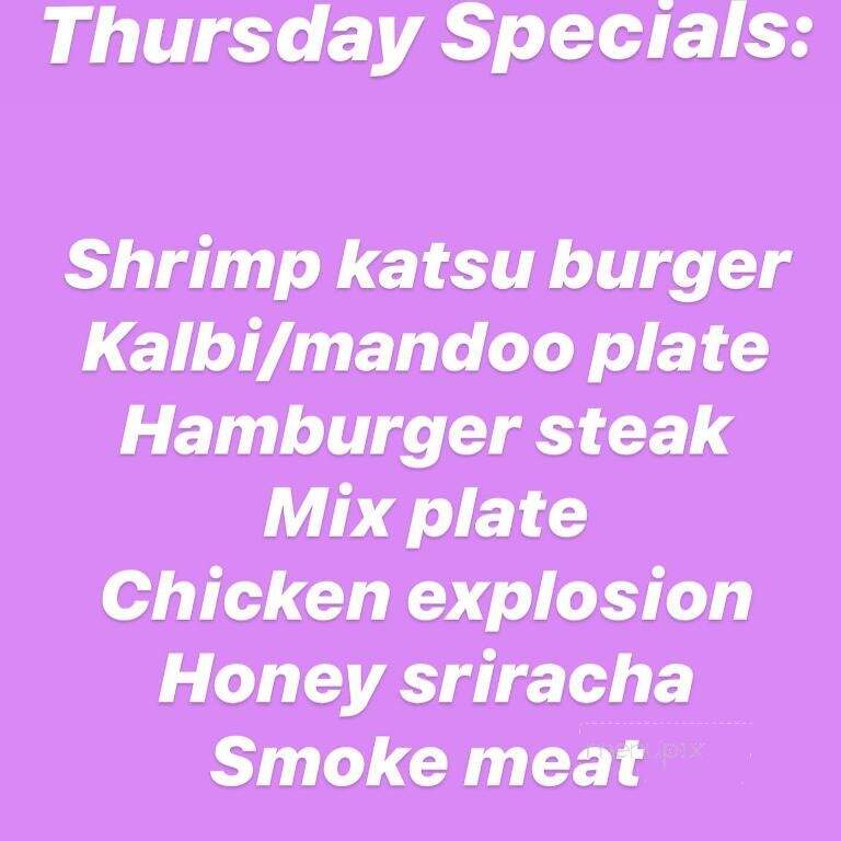Happy Belly Eatery - Honolulu, HI menu_pic