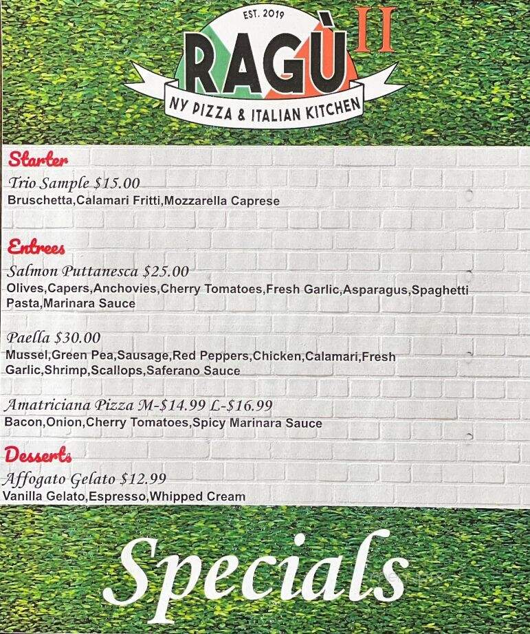 Ragu NY Pizza & Italian Kitchen - Tullahoma, TN menu_pic