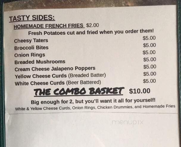 Shellhorn Bar & Grill - Brownsville, MN menu_pic