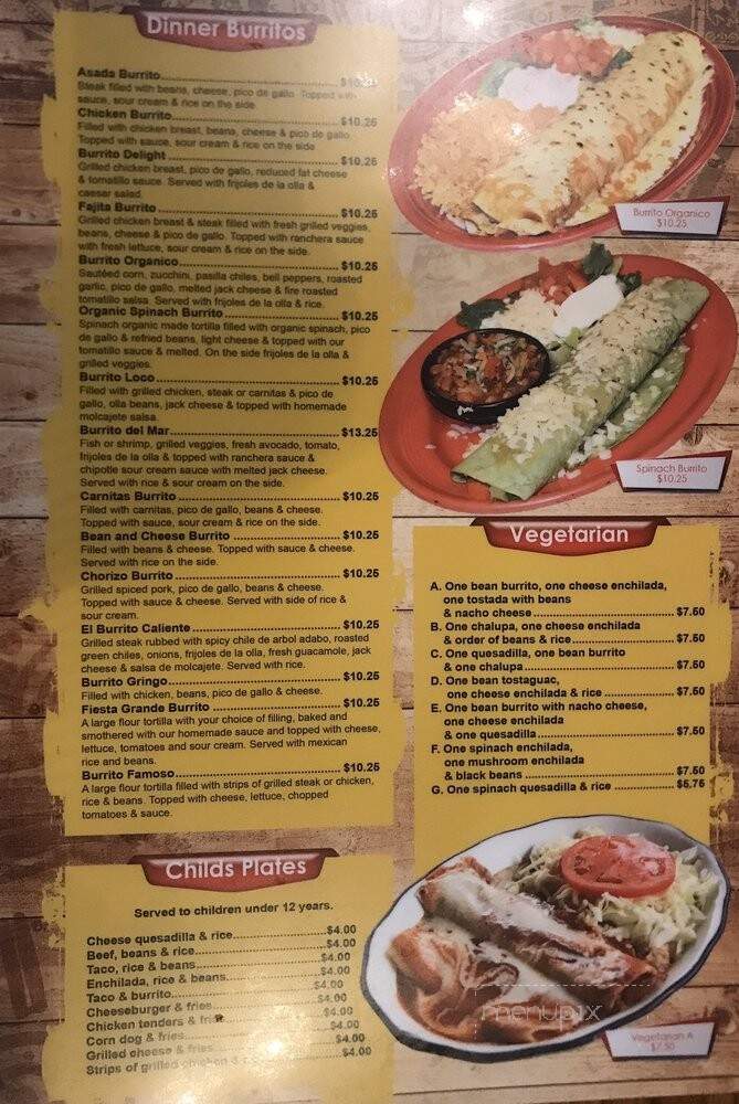 Mi Fiesta Grill - Central, SC menu_pic