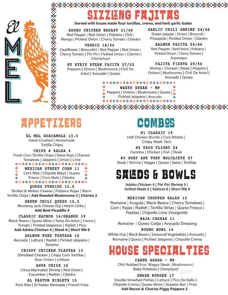 El Melvin Cocina Mexicana - Sarasota, FL menu_pic