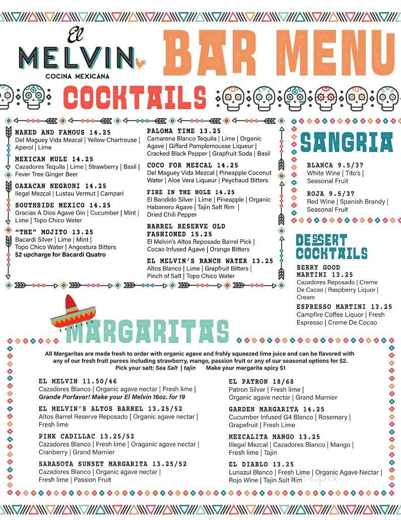 El Melvin Cocina Mexicana - Sarasota, FL menu_pic