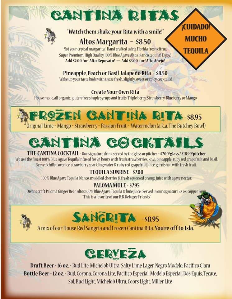 Salty Lime Cantina - Palm Harbor, FL menu_pic