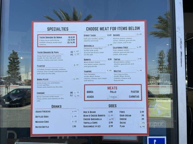 Tacos El Goloso - Torrance, CA menu_pic