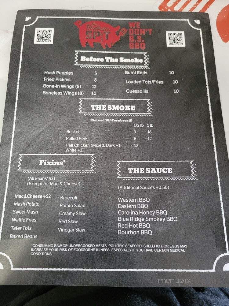 The Broken Spit - Siler City, NC menu_pic