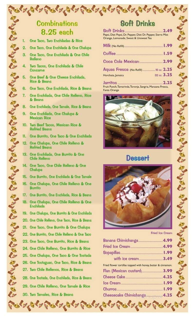 El Tequila - Kingston, OK menu_pic
