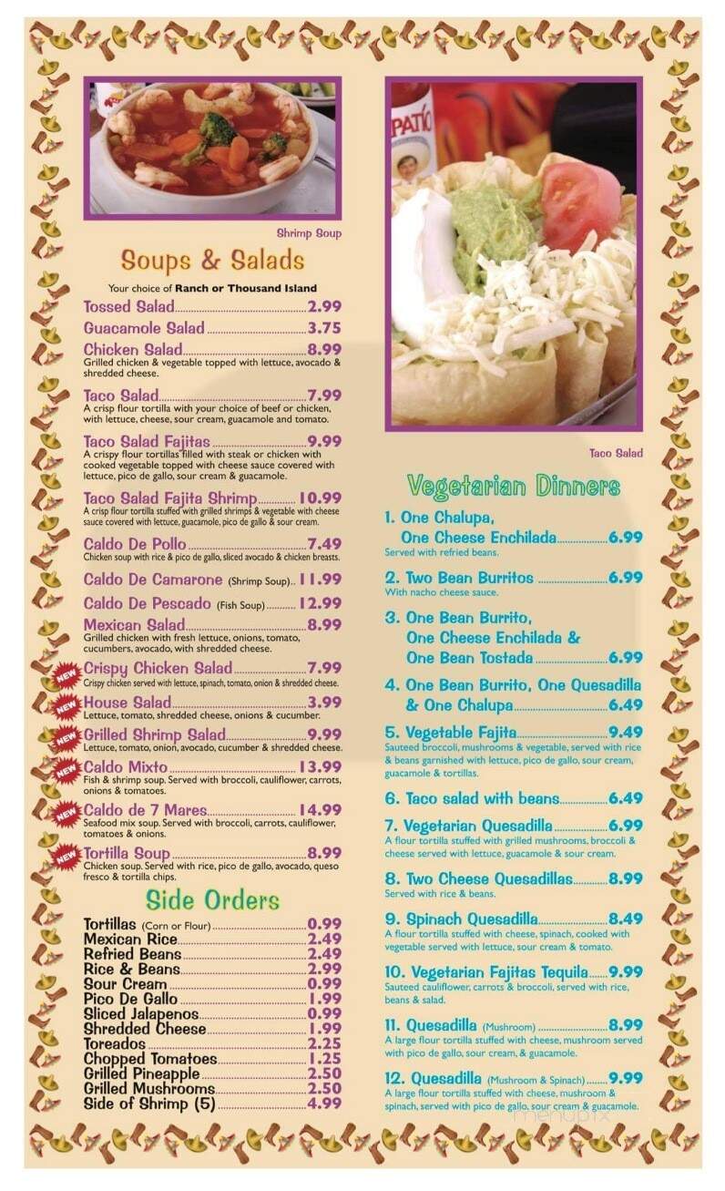 El Tequila - Kingston, OK menu_pic