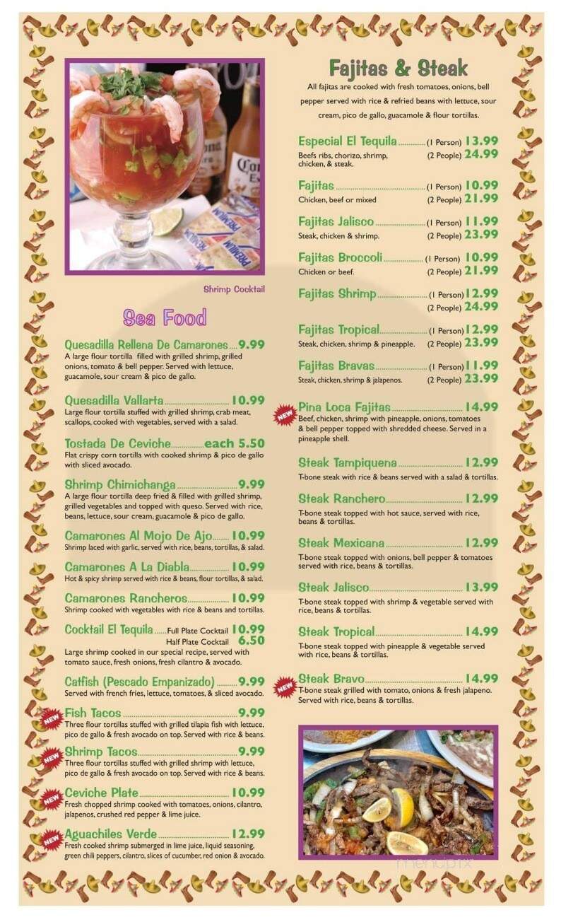 El Tequila - Kingston, OK menu_pic